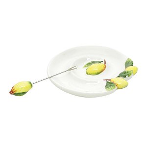 PETISQUEIRA DE CERÂMICA C/ESPETO LEMONS 12,6X13,8X2,5cm