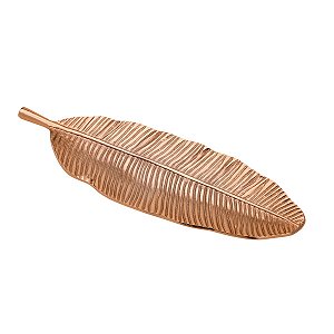 FOLHA DECORATIVA DE ALUMÍNIO ROSÉ GOLD LEAVES 40X12cm