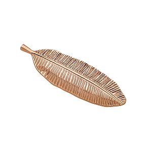 FOLHA DECORATIVA DE ALUMÍIO ROSÉ GOLD LEAVES 27X8cm