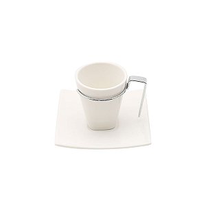 CJ. 6 XÍCARAS DE CAFÉ COM PÍRES DE PORCELANA 80ML - SPRIL