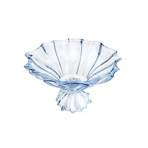 CENTRO DE MESA DE CRISTAL PARADISE AZUL 34X20cm