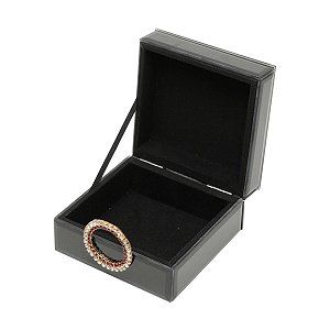 PORTA-JÓIAS DE MADEIRA C/ ESPELHO C/PUXADOR DOURADO 12X12X6,5cm