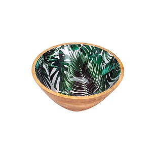 SALADEIRA DE MADEIRA LEAFAGE 30X15,5cm