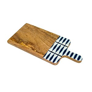 TABUA P/QUEIJO DE MADEIRA BLUE 35X15X1cm