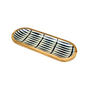 TRAVESSA DE MADEIRA BLUE 40X15X2,5cm