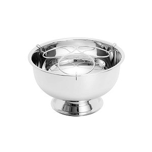 CHAMPANHEIRA DE AÇO INOX C/SUPORTE MODENA 33X21CM