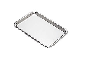 BANDEJA DE AÇO INOX 38X27CM