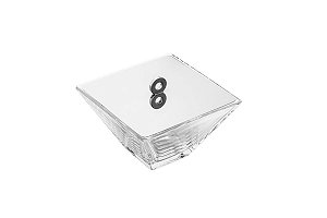 BALEIRO DE VIDRO C/TAMPA DE AÇO INOX VENEZA 11X6CM