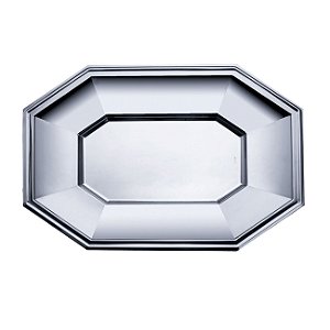 TRAVESSA DE AÇO INOX OCTOGONAL 50X34CM