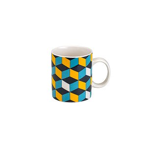 CANECA DE PORCELANA CUBIC 330ML