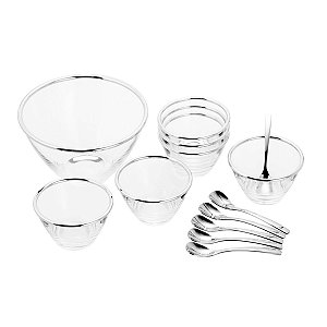 CJ 13PC P/SOBREMESA DE AÇO INOX PLANET 23CM