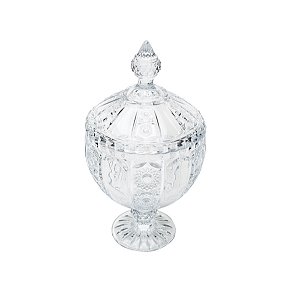BOMBONIERE C/PÉ DE CRISTAL BELLE 15,5X28 CM