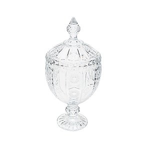 BOMBONIERE C/PÉ DE CRISTAL BELLE 15,5X32 CM