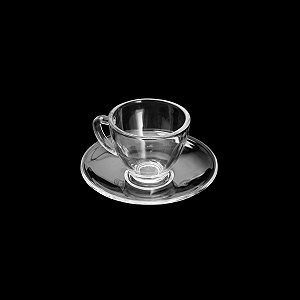 JG 6 XÍCARAS DE CAFÉ DE VIDRO C/PIRES 90ML