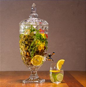 DISPENSER P/BEBIDA DE CRISTAL C/PÉ ADAMANT 4,4L