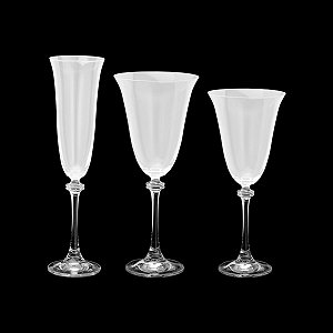 CJ 18 TAÇAS DE CRISTAL ECOLÓGICO ALEXANDRA BRANCA