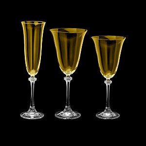 CJ 18 TAÇAS DE CRISTAL ECOLÓGICO ALEXANDRA ÂMBAR