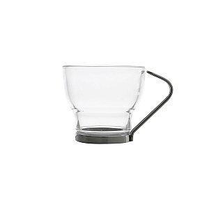 CJ 6 COPOS P/CAFÉ DE VIDRO SODO-CÁLCICO C/HASTE DE METAL
