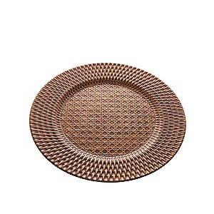 SOUSPLAT PP TEXTURA RATTAN MARROM 33cm