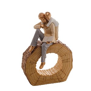 FIGURA DECORATIVA RESINA FAMÍLIA 18x6x27cm