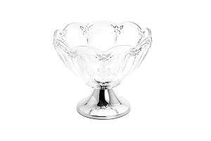 FRUTEIRA DE AÇO INOX BORBOLETA 28X23,5CM