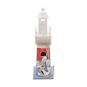 FAROL DE MADEIRA DECORATIVO - MALIBU 25,7X8X8CM