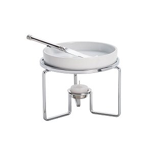 RECHAUD P/QUEIJO BRIE DE AÇO INOX C/FACA 14CM