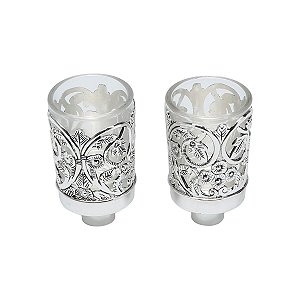 JG. 2 PORTA VELAS DE ZINCO 7.8 X 4,8 CM