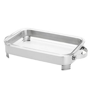 SUPORTE DE AÇO INOX C/REFRATÁRIO S/TAMPA MANHATTAN 34X21CM