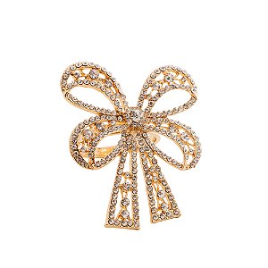 CJ 4 ANÉIS P/GUARDANAPOS ZINCO LAÇO DOURADO 6x4x4cm