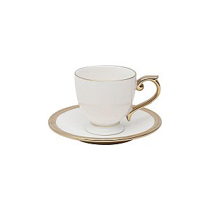 JG 6 XÍCARAS CAFÉ COM PIRES DE PORCELANA PADDY 90 ML