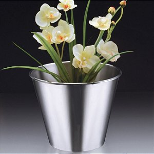 VASO DE AÇO INOX BALLS 25X20CM