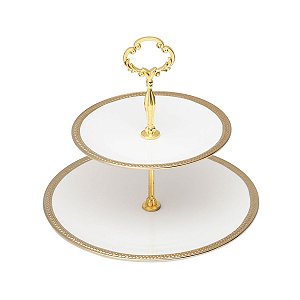 PRATO P/DOCE DUPLO DE PORCELANA DURABLE PORCELAIN PADDY