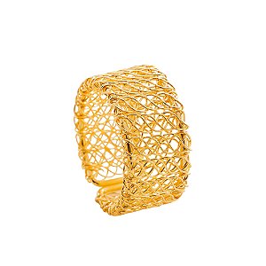 CJ 4 ANÉIS P/GUARDANAPOS METAL DOURADO 5x3x5cm