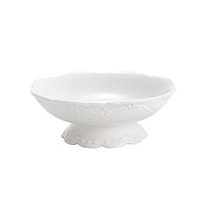 BALEIRO DE PORCELANA ALTO RELEVO C/BASE 17CM