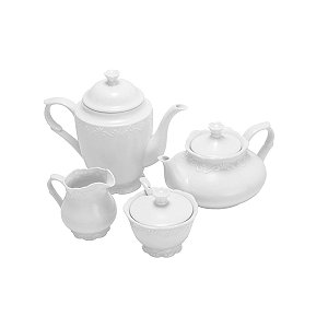 CJ 4PC P/CHÁ E CAFÉ DE PORCELANA DURABLE PORCELAINA