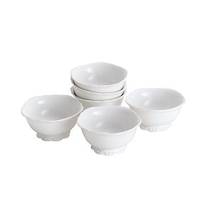 JG 6 TIGELAS DE PORCELANA DURABLE PORCELAIN ALTO RELEVO