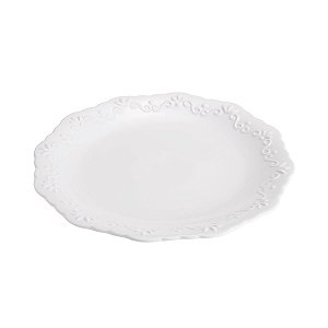 CJ 6 PRATOS RASO DE PORCELANA DURABLE PORCELAIN ALTO RELEVO