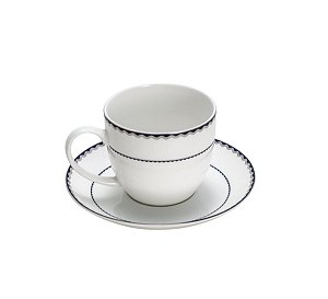 JG 6 XÍCARAS DE CHÁ C/PIRES DE PORCELANA