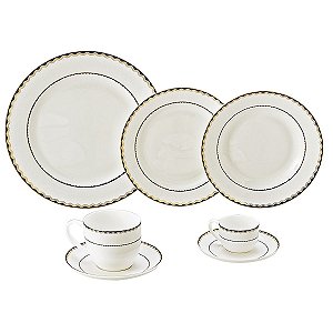JG DE JANTAR DE PORCELANA BONE CHINA BLUE GOLD ALTO RELEVO