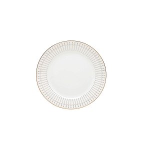 JG 6 PRATOS SOBREMESA PORCELANA BONE CHINA KIEV DOURADO 20CM