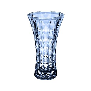 VASO DE CRISTAL DE CHUMBO ADAMANT AZUL 14,5X25,5CM