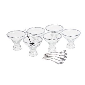 CJ 12PC P/SOBREMESA DE PRATA VEGA 12CM