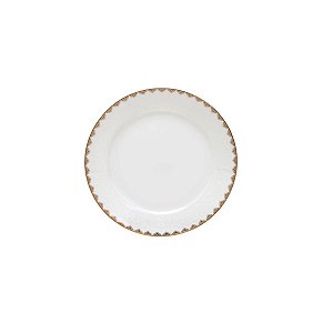 JG 6 PRATOS SOBREMESA PORCELANA BONE CHINA MINSK DOURAD 20CM