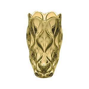 VASO DE CRISTAL DE CHUMBO BLOB AMBAR 16,3X30CM