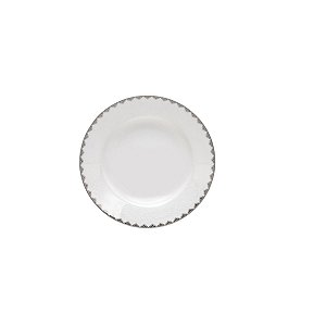 JG 6 PRATOS SOPA PORCELANA BONE CHINA MINSK PRATEADO 20,3CM