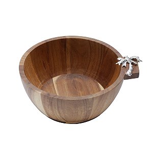 BOWL DE MADEIRA ACÁCIA PALMEIRA 25X11CM