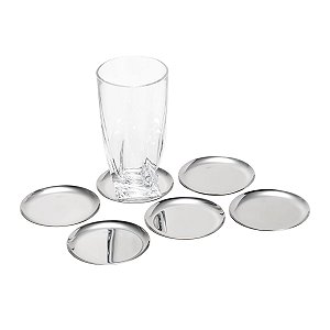 JG 6PC PORTA COPO DE PRATA ELEGANCE 9CM