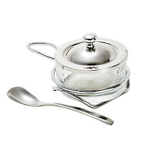 QUEIJEIRA DE PRATA C/COLHER ITALY 10CM