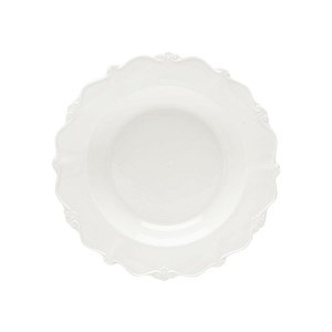 CJ 6 PC PRATO DE SOPA DE PORCELANA FANCY BRANCO